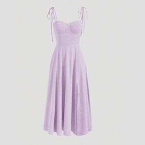 Lilac Tie Shoulder Cami Dress